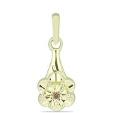 Pandantiv din Argint 925 Placat cu Aur ( 1.02 grame ) cu Diamant de culoarea Șampaniei 0.01 Carate