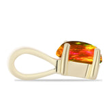 Pandantiv din Argint 925 Placat cu Aur ( 0.35 grame ) cu Opal de Foc American 0.18 Carate