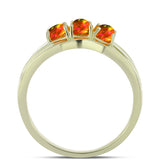 Inel din Argint 925 Placat cu Aur ( 2.63 grame ) cu Opal de Foc American 0.6 Carate