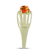 Inel din Argint 925 Placat cu Aur ( 2.63 grame ) cu Opal de Foc American 0.6 Carate