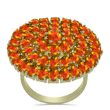 Inel din Argint 925 Placat cu Aur ( 8.74 grame ) cu Opal de Foc American 6.36 Carate