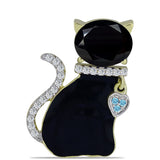 Pandantiv din Argint 925 Placat cu Aur ( 3.27 grame ) cu Onix Negru Suwar 2.63 Carate