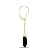 Cercei din Argint 925 Placat cu Aur ( 2.45 grame ) cu Onix Negru Suwar și Topaz Alb 6.01 Carate