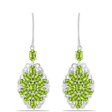 Cercei din Argint 925 ( 6.04 grame ) cu Peridot Changbai 5.51 Carate