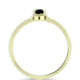 Inel din Argint 925 Placat cu Aur ( 2.08 grame ) cu Onix Negru Suwar 0.47 Carate
