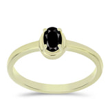Inel din Argint 925 Placat cu Aur ( 2.08 grame ) cu Onix Negru Suwar 0.47 Carate