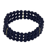 Brățară din Argint 925 Placat cu Aur ( 1.51 grame ) cu Onix Negru Suwar 147.47 Carate