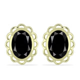 Cercei din Argint 925 Placat cu Aur ( 5.13 grame ) cu Onix Negru Suwar 13.81 Carate