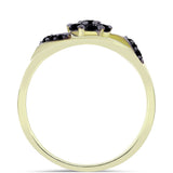 Inel din Argint 925 Placat cu Aur ( 2.02 grame ) cu Onix Negru Suwar 0.42 Carate