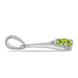 Pandantiv din Argint 925 ( 1.16 grame ) cu Peridot Changbai și Topaz Alb 0.71 Carate
