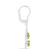 Cercei din Argint 925 ( 2.71 grame ) cu Peridot Changbai 1.51 Carate