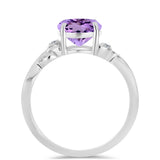 Inel din Argint 925 ( 2.18 grame ) cu Ametist Rose de France și Topaz Alb 1.65 Carate