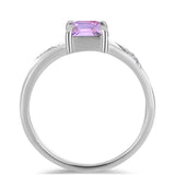 Inel din Argint 925 ( 2.79 grame ) cu Ametist Rose de France și Topaz Alb 1.43 Carate