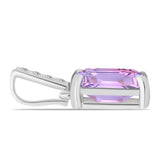 Pandantiv din Argint 925 ( 0.86 grame ) cu Ametist Rose de France și Topaz Alb 2.14 Carate