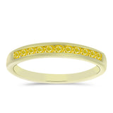 Inel din Argint 925 Placat cu Aur ( 1.89 grame ) cu Safir Rosebery Galben 0.45 Carate