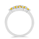 Inel din Argint 925 ( 3.38 grame ) cu Citrin Ural și Topaz Alb 1.15 Carate