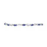Brățară din Argint 925 ( 5.44 grame ) cu Tanzanit și Topaz Alb 1.76 Carate