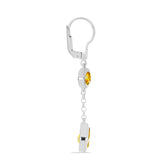 Cercei din Argint 925 ( 3.62 grame ) cu Citrin Ural 2.87 Carate