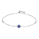 Brățară din Argint 925 ( 3.81 grame ) cu Tanzanit 0.77 Carate