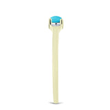 Inel din Argint 925 Placat cu Aur ( 1.58 grame ) cu Turcoaz ”Frumoasa Adormită” și Topaz Alb 0.29 Carate