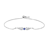 Brățară din Argint 925 ( 3.27 grame ) cu Tanzanit și Topaz Alb 0.38 Carate