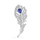 Broşă din Argint 925 ( 4.71 grame ) cu Tanzanit și Topaz Alb 1.34 Carate
