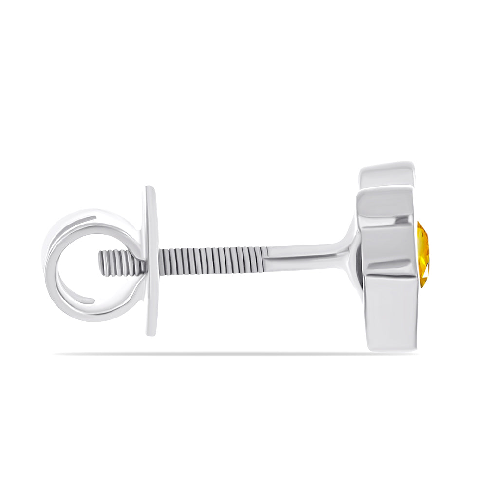 Set din Argint 925 ( 3.83 grame ) cu Citrin Ural 0.33 Carate ( Cercei+Inel )
