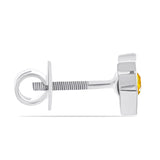 Set din Argint 925 ( 3.83 grame ) cu Citrin Ural 0.33 Carate ( Cercei+Inel )