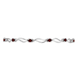 Brățară din Argint 925 ( 4.89 grame ) cu Granat Barton 1.23 Carate