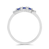 Inel din Argint 925 ( 1.8 grame ) cu Tanzanit și Topaz Alb 0.59 Carate