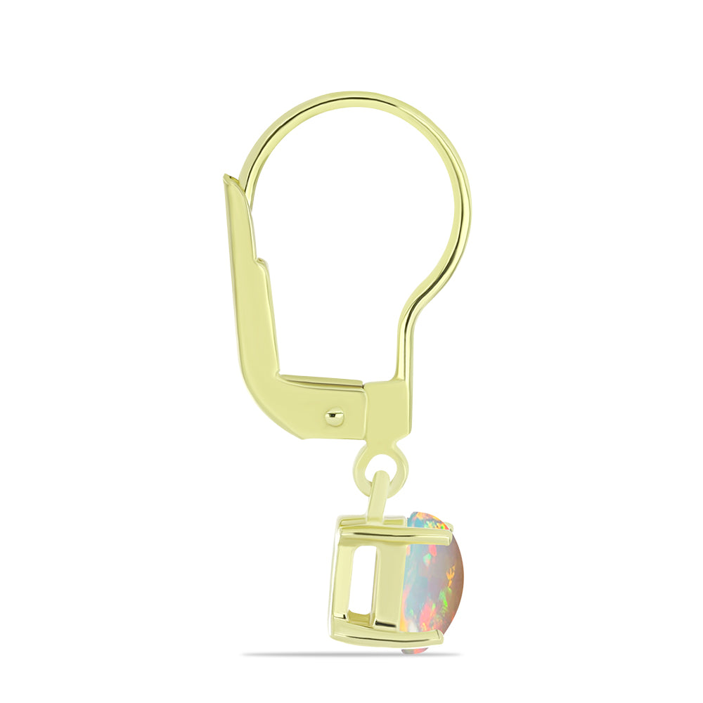 Cercei din Argint 925 Placat cu Aur ( 1.43 grame ) cu Opal Etiopian Lega Dembi 0.63 Carate