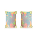 Cercei din Argint 925 Placat cu Aur ( 0.95 grame ) cu Opal Etiopian Lega Dembi 0.79 Carate