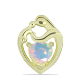Pandantiv din Argint 925 Placat cu Aur ( 1.14 grame ) cu Opal Etiopian Lega Dembi 0.54 Carate