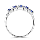 Inel din Argint 925 ( 3.35 grame ) cu Tanzanit și Topaz Alb 2.2 Carate