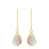 Cercei din Argint 925 Placat cu Aur ( 1.4 grame ) cu Opal Etiopian Lega Dembi 1.24 Carate