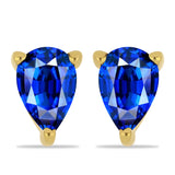Cercei din Argint 925 Placat cu Aur ( 0.78 grame ) cu Safir Albastru Australian 1.09 Carate