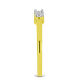 Inel din Argint 925 Placat cu Aur ( 1.44 grame ) cu Diamant Alb 0.02 Carate