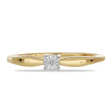 Inel din Argint 925 Placat cu Aur ( 2.26 grame ) cu Diamant Alb 0.01 Carate
