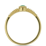 Inel din Argint 925 Placat cu Aur ( 2.32 grame ) cu Smarald Brazilian 0.12 Carate