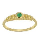 Inel din Argint 925 Placat cu Aur ( 2.32 grame ) cu Smarald Brazilian 0.12 Carate