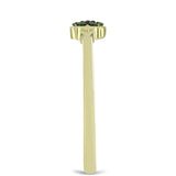 Inel din Argint 925 Placat cu Aur ( 1.66 grame ) cu Diamant Verde 0.07 Carate