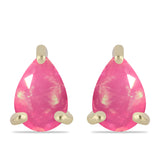 Cercei din Argint 925 Placat cu Aur ( 0.94 grame ) cu Opal Etiopian Roz Lega Dembi 0.47 Carate