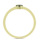 Inel din Argint 925 Placat cu Aur ( 1.87 grame ) cu Diamant Verde 0.08 Carate