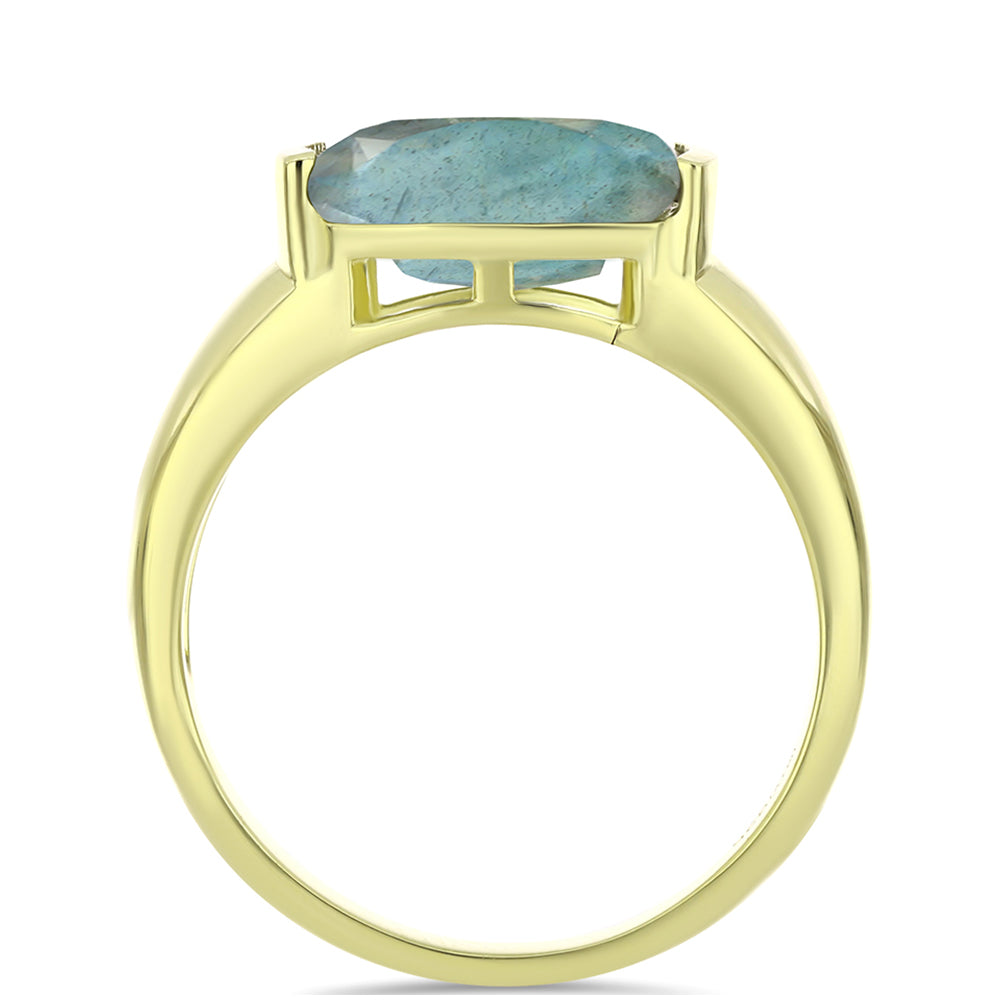 Inel din Argint 925 Placat cu Aur ( 3.31 grame ) cu Labradorit 3.35 Carate