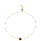 Brățară din Argint 925 Placat cu Aur ( 2.7 grame ) cu Moissanite Roșu Majestic 0.75 Carate