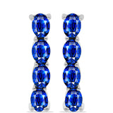 Cercei din Argint 925 ( 2.34 grame ) cu Safir Albastru Australian 1.99 Carate