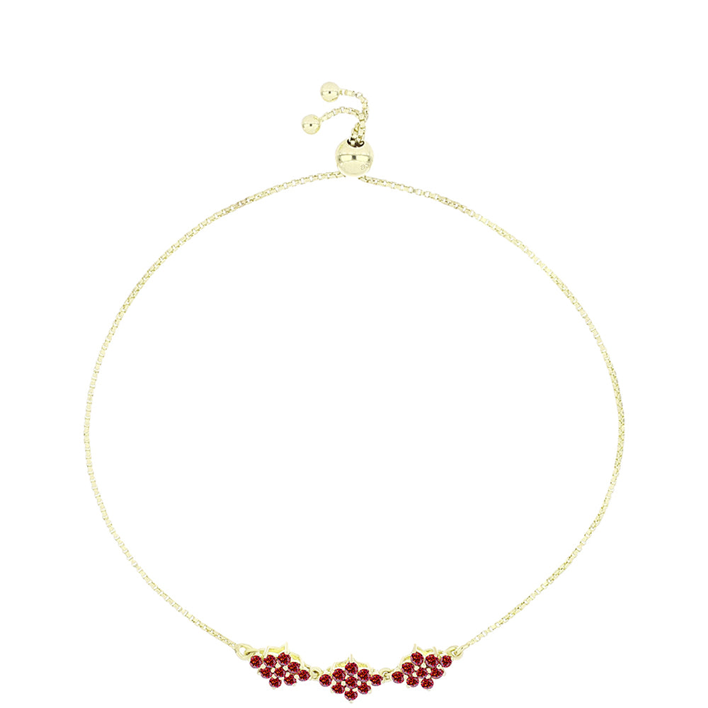 Brățară din Argint 925 Placat cu Aur ( 3.65 grame ) cu Moissanite Roșu Majestic 0.85 Carate