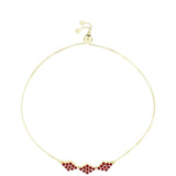 Brățară din Argint 925 Placat cu Aur ( 3.65 grame ) cu Moissanite Roșu Majestic 0.85 Carate