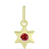 Pandantiv din Argint 925 Placat cu Aur ( 0.79 grame ) cu Moissanite Roșu Majestic 0.1 Carate