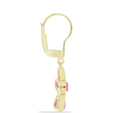 Cercei din Argint 925 Placat cu Aur ( 3.03 grame ) cu Opal Etiopian Roz Lega Dembi 1.24 Carate